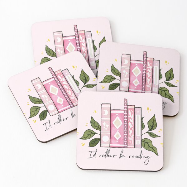 Item preview, I'd rather be reading - Pink designed and sold by Ellen Wilberg.