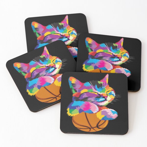 Artikelvorschau, Basketball Gifts T-ShirtSüße lächelnde Katze umarmt Ball Basketballfans entworfen und verkauft von SwickDavies.