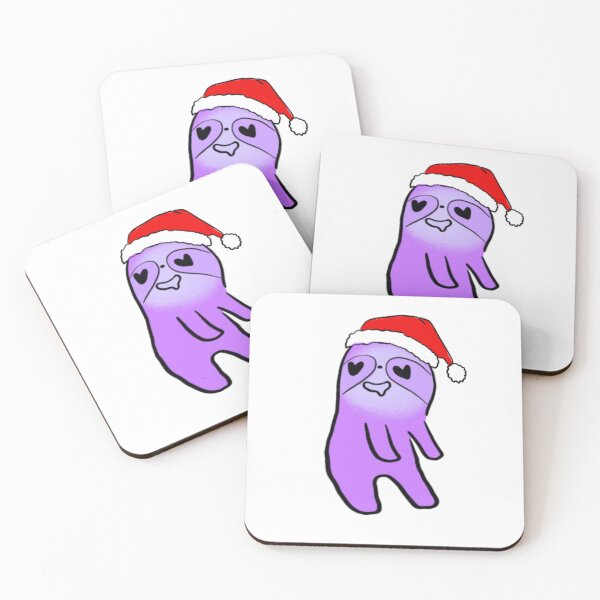 Item preview, santa hat sloth designed and sold by kimbasmama.