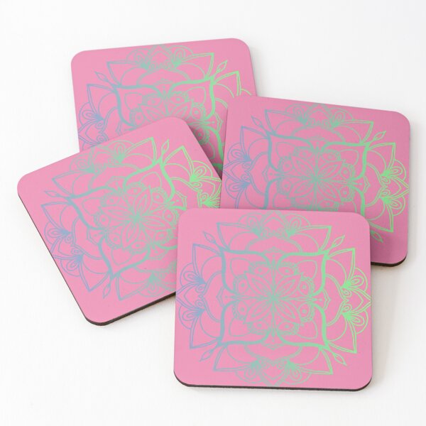 Item preview, Glowing Mandala on pink background designed and sold by Aktavrh.
