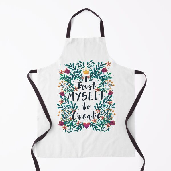 Item preview, Empowering quote "I trust myself to create" with floral motives designed and sold by IevaLiART.