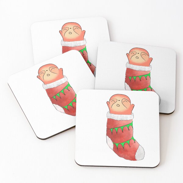 Item preview, holiday sock sloth designed and sold by kimbasmama.