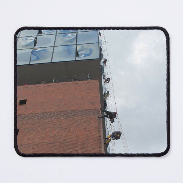 Item preview, Elbphilharmonie Hamburg climbing with window cleaners designed and sold by Janinevsart.