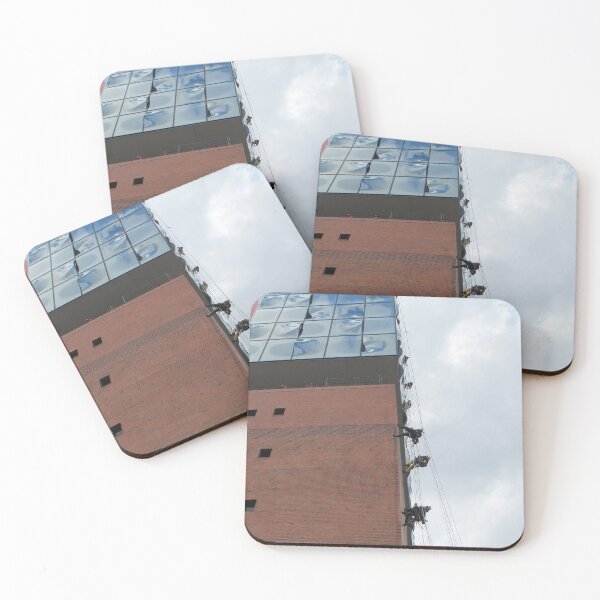 Item preview, Elbphilharmonie Hamburg climbing with window cleaners designed and sold by Janinevsart.