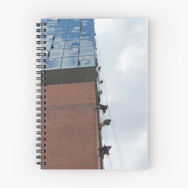 Item preview, Elbphilharmonie Hamburg climbing with window cleaners designed and sold by Janinevsart.