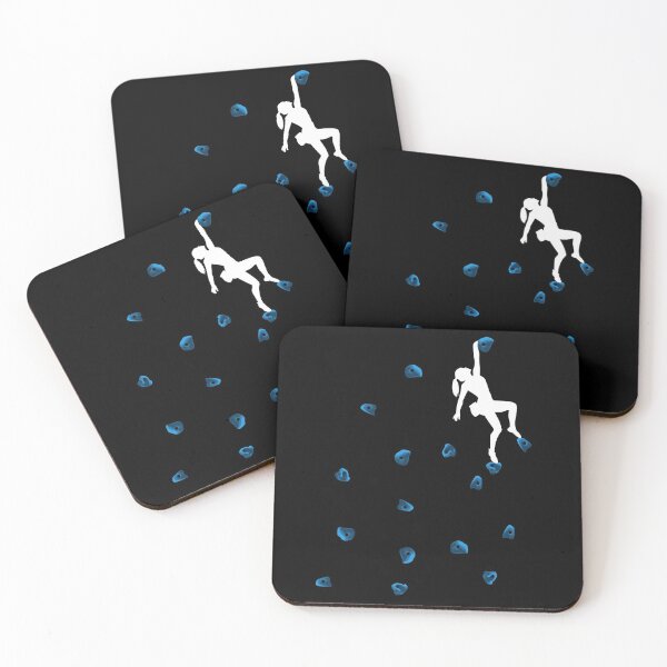 Item preview, Bouldering Climbing Blue Boulder Holds Woman Lady designed and sold by DerNerd.