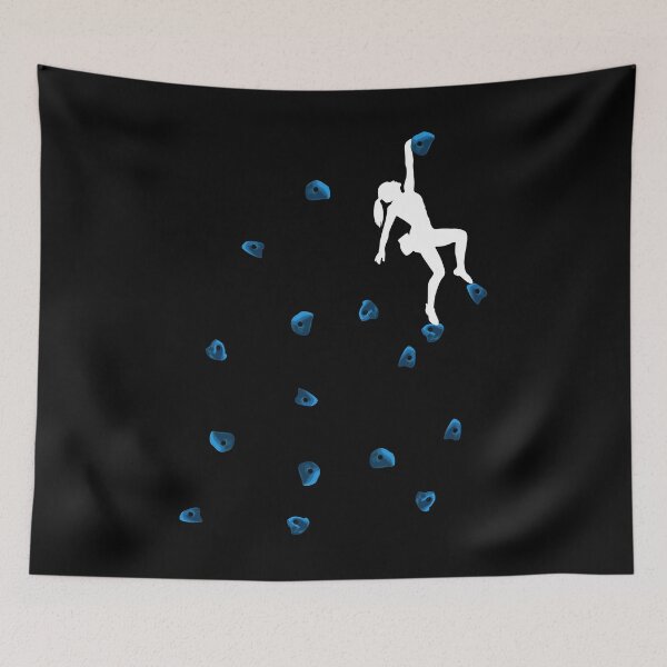 Item preview, Bouldering Climbing Blue Boulder Holds Woman Lady designed and sold by DerNerd.