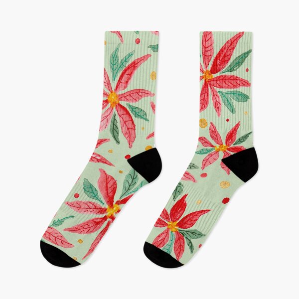 Item preview, Christmas, Holiday and Winter Floral Mix - Red Poinsettia  designed and sold by DaisyGirlDesign.