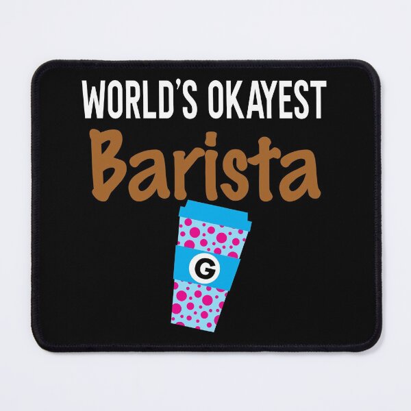 Item preview, World's Okayest Barista Monogram G designed and sold by ZiesMerch.