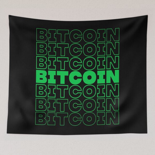 Aperçu de l'œuvre T-shirt BitcoinBitcoin logo Typographie créée et vendue par SwickDavies.