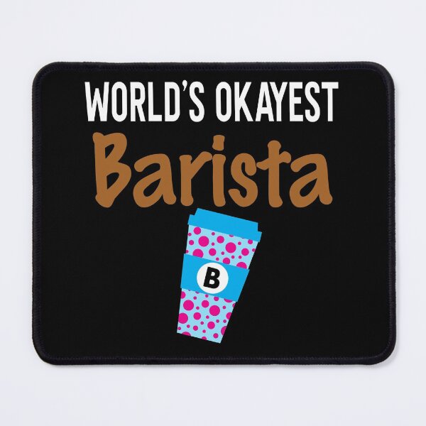 Item preview, World's Okayest Barista Monogram B designed and sold by ZiesMerch.