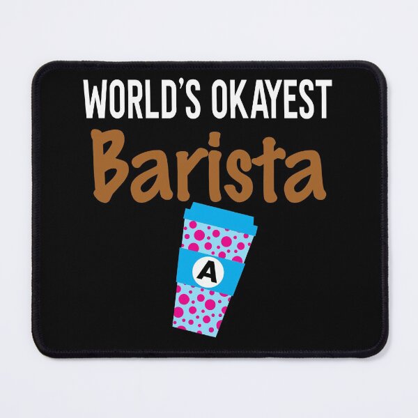 Item preview, World's Okayest Barista Monogram A designed and sold by ZiesMerch.