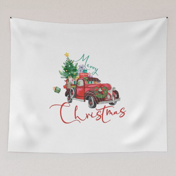 Item preview, Merry Christmas Shirt Holiday Shirt, ChristmasTee, Vintage Truck, Unisex Adult Raglan Shirt designed and sold by Zosef-artist.