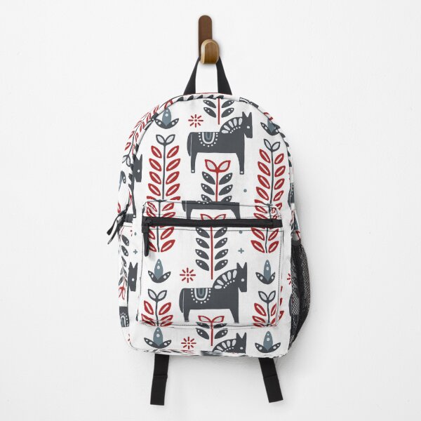 Item preview, Scandinavian minimalist traditional Christmas horse pattern designed and sold by PG Illustration.