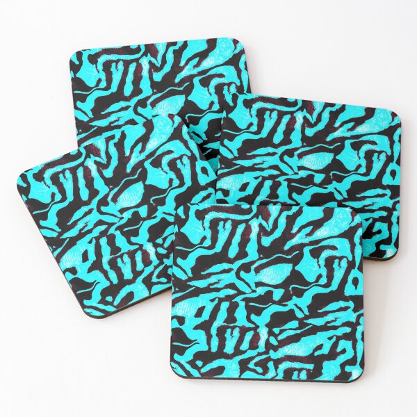Item preview, Colorful Turquoise Abstract Ethnic Tribal African Inspired Textile Art Pattern designed and sold by BlackArt Cafe.