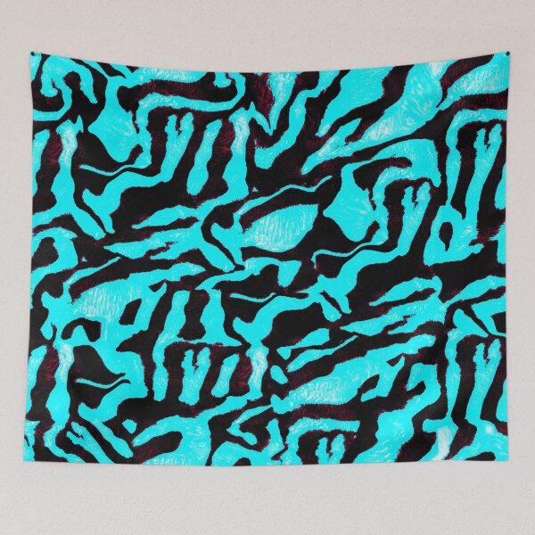 Item preview, Colorful Turquoise Abstract Ethnic Tribal African Inspired Textile Art Pattern designed and sold by BlackArt Cafe.