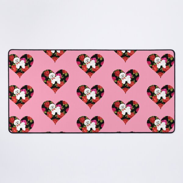Item preview, Bichon Frise Red rose, Pink rose Floral designed and sold by MagentaRose.