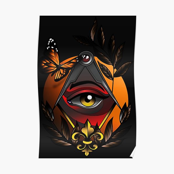 Prints Home & Living Illuminati Wall Art Religious Poster Occult Gift