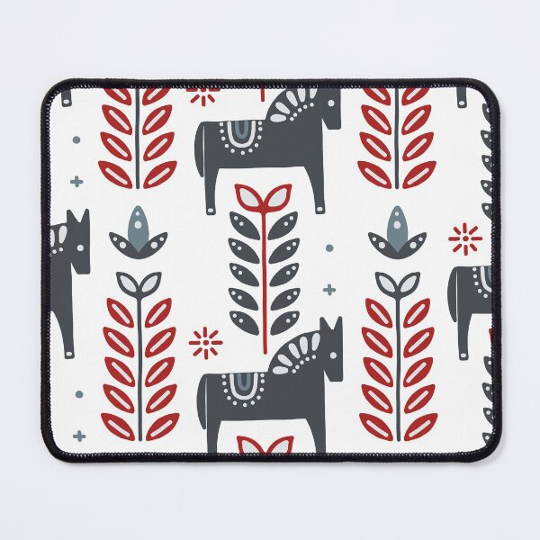 Item preview, Scandinavian minimalist traditional Christmas horse pattern designed and sold by PG Illustration.