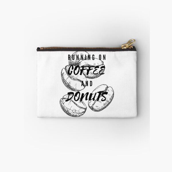 Item preview, Running On Coffee And Donuts Funny Saying Beans Background designed and sold by LuckyKermit.
