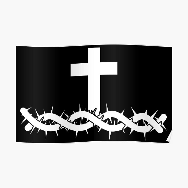 Cross And Crown Of Thorns Poster For Sale By Mari Art Redbubble 6446