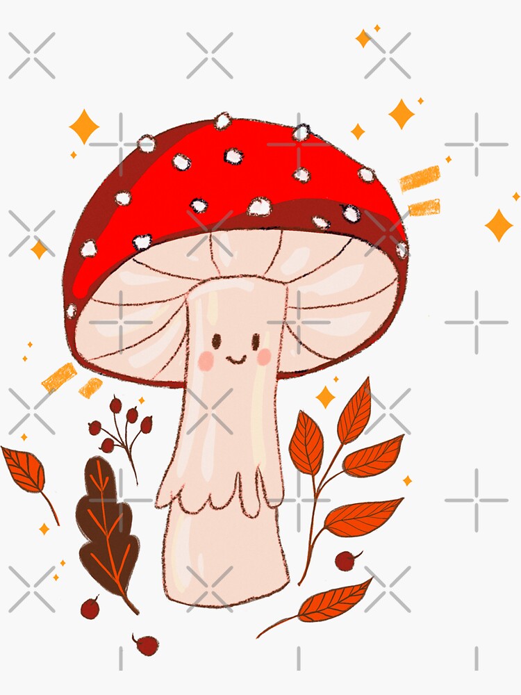 cute mushroom with big anime eyes on Craiyon
