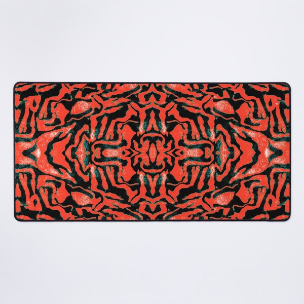 Item preview, Red and Black Abstract Ethnic Tribal African Inspired Textile Art Pattern designed and sold by BlackArt Cafe.