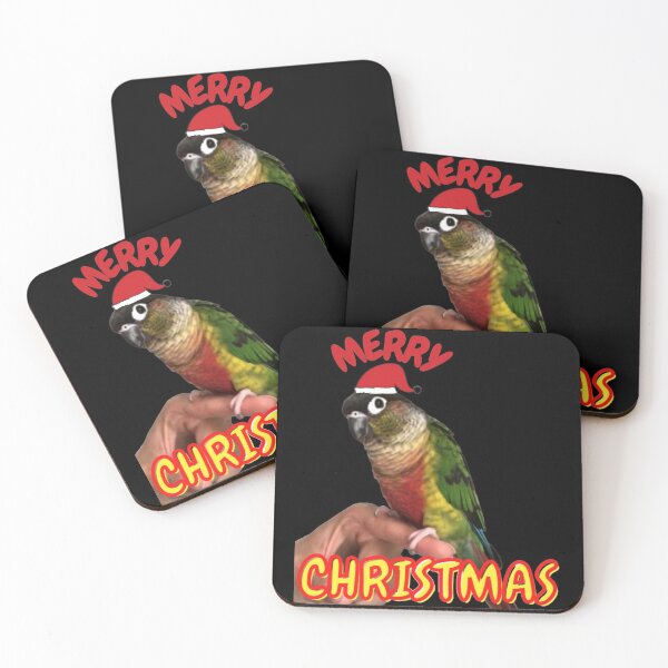 Item preview, Merry Christmas from Pet Bird | Green Cheek Conure Parrot | Parakeet | Pyrrhura designed and sold by TatianaLG.