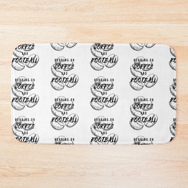 Item preview, Running On Coffee And Football Funny Saying Beans Background designed and sold by LuckyKermit.