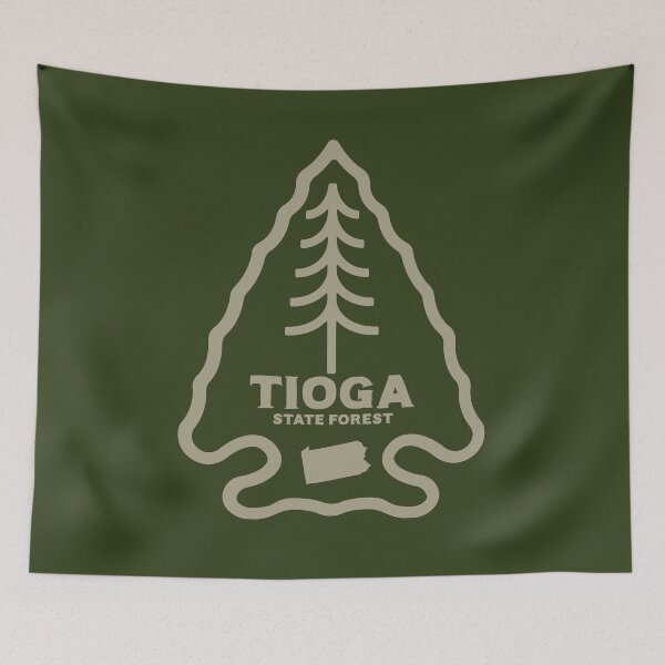 Item preview, Tioga State Forest Pennsylvania PA Rustic Arrowhead with a Tree designed and sold by palmettodigital.