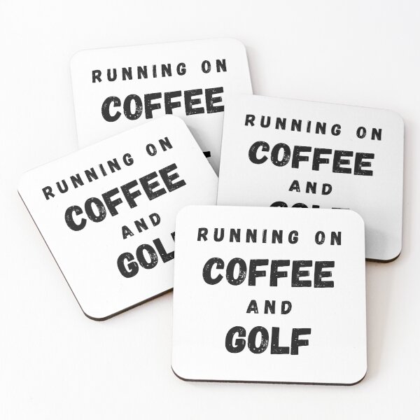 Item preview, Running On Coffee And Golf Funny Saying designed and sold by LuckyKermit.