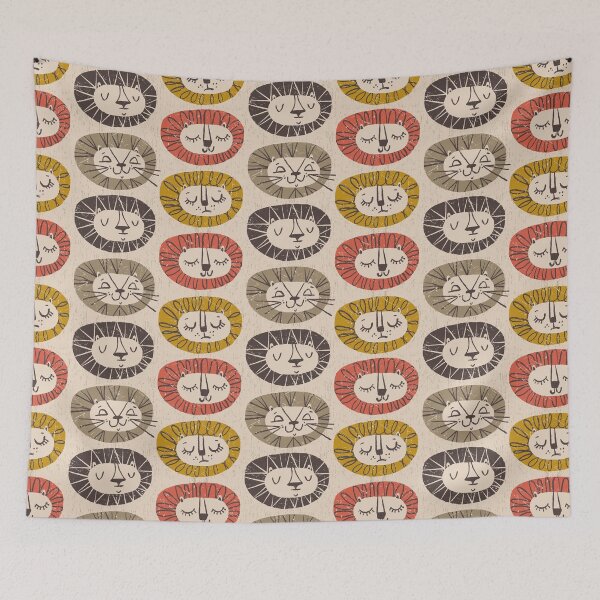 Item preview, Mid-Century Lion Heads ~ Retro 70's designed and sold by RetroRudolphs.