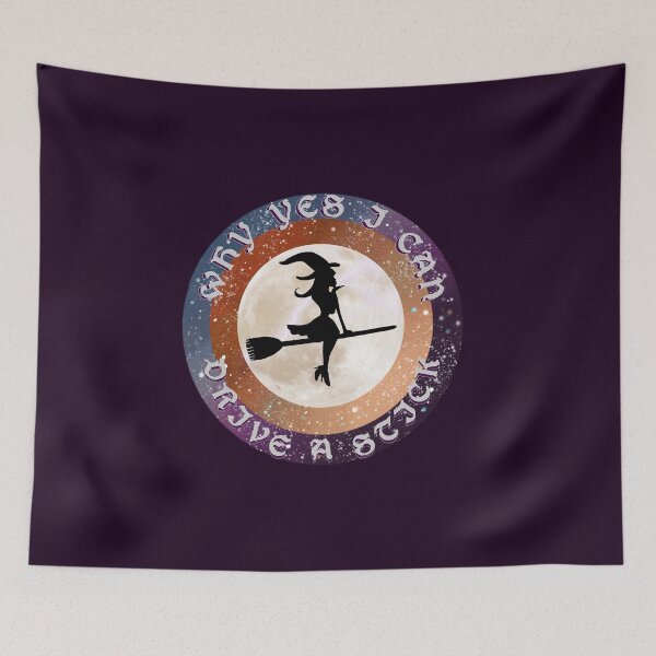 Item preview, Why yes i can drive a stick funny Halloween witch designed and sold by GogoM.
