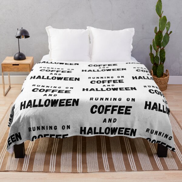 Item preview, Running On Coffee And Halloween Funny Saying designed and sold by LuckyKermit.