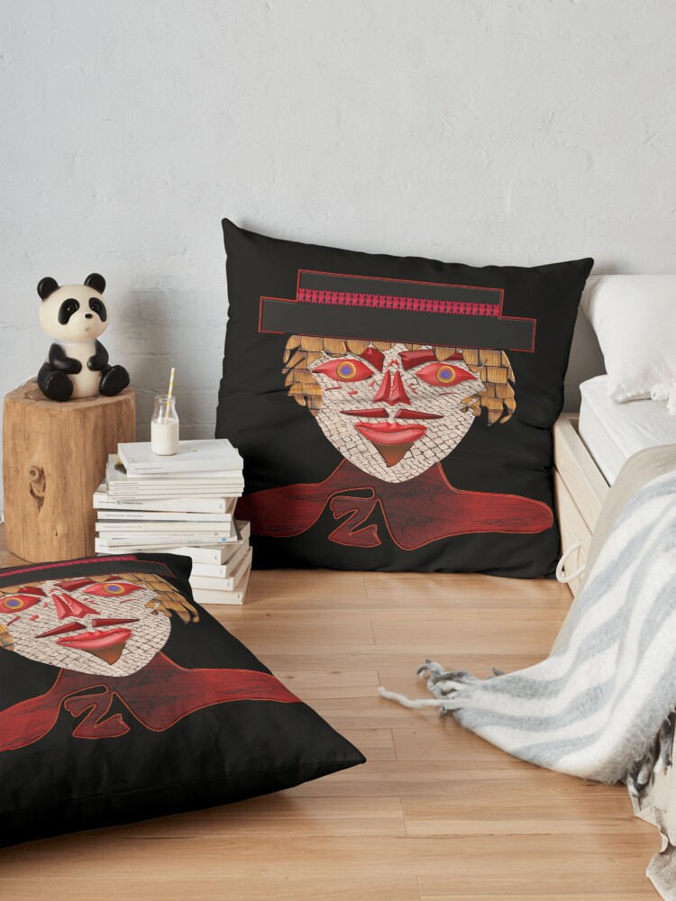 Alternate view of THE LEGEND OF ZORRO - MODERN AND COOL FACE PORTRAIT OF ZORRO - ZORRO HALLOWEEN - CHRISTMAS PARTY3 Floor Pillow