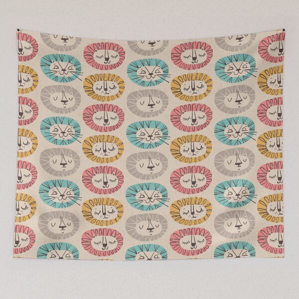 Item preview, Mid-Century Lion Heads ~ Retro Summer Vibes designed and sold by RetroRudolphs.