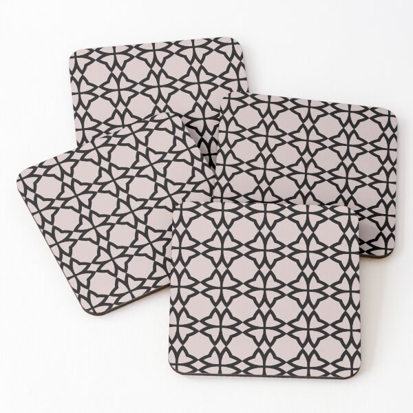 Artikelvorschau, Pastel Pink and Black Minimal Flower Pattern Pairs PPG 2022 Popular Color Just Gorgeous PPG1047-3 - Colour Trends - Shade - Hue entworfen und verkauft von ColorOfTheYears.
