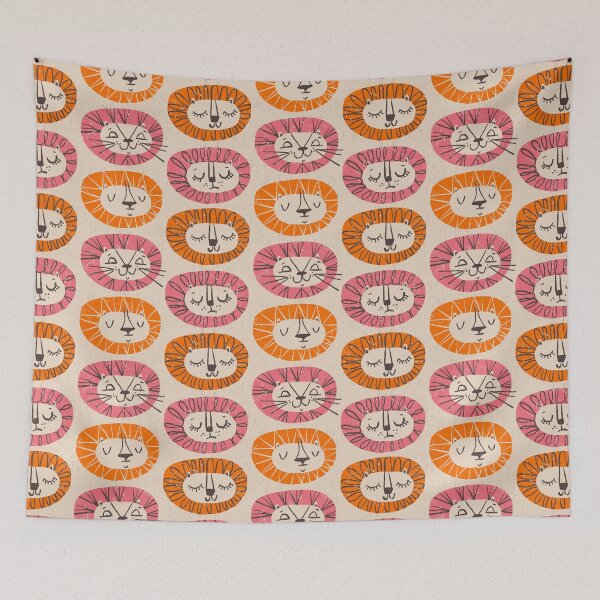 Item preview, Copy of Mid-Century Lion Heads ~ Retro Citrus Vibes designed and sold by RetroRudolphs.