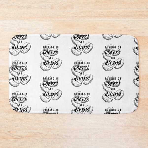 Item preview, Running On Coffee And Hiking Funny Saying Beans Background designed and sold by LuckyKermit.