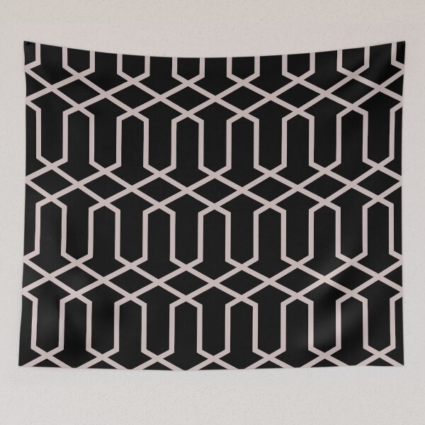 Aperçu de l'œuvre Pastel Pink and Black Tessellation Line Pattern 10 Pairs PPG 2022 Popular Color Just Gorgeous PPG1047-3 - Colour Trends - Shade - Hue créée et vendue par ColorOfTheYears.