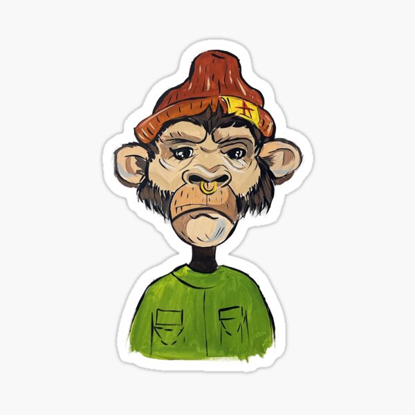 CryptoPunk Monkey Tees Sticker