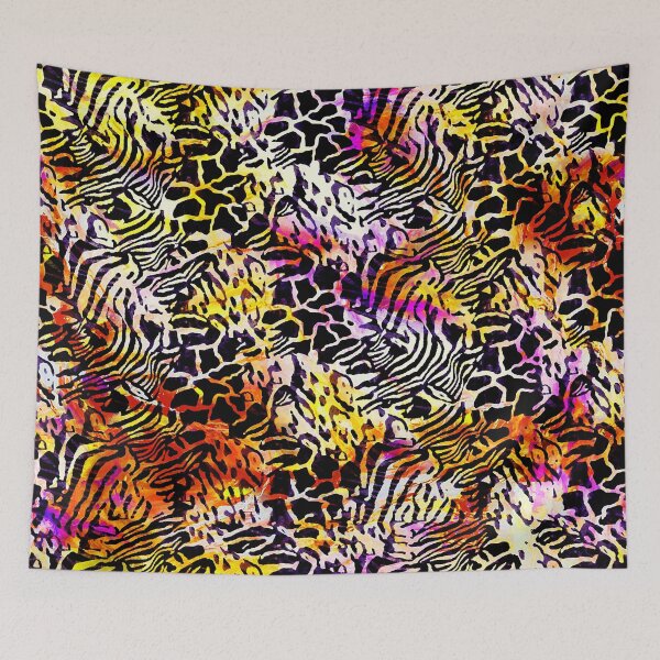 Item preview, Colorful Abstract Animal Print Ethnic Tribal African Inspired Art Textile Pattern designed and sold by BlackArt Cafe.
