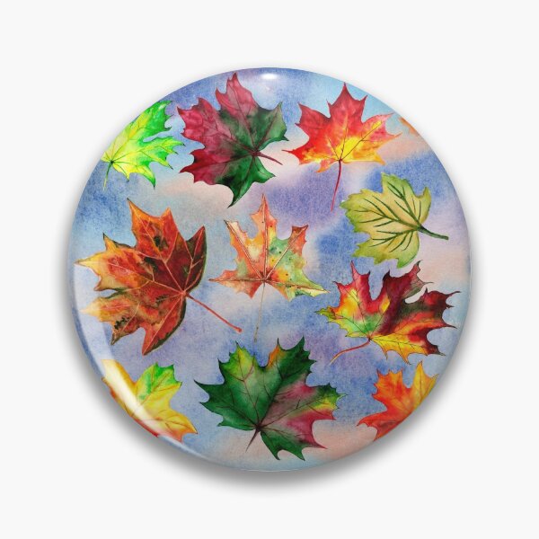 Item preview, Falling Autumn Leaves trendy bright,vibrant watercolor pattern designed and sold by cutecrazytshirt.