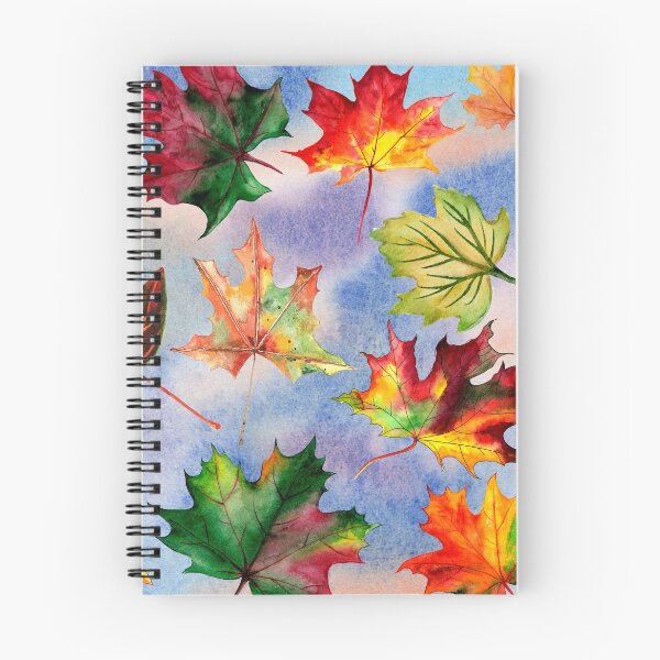 Item preview, Falling Autumn Leaves trendy bright,vibrant watercolor pattern designed and sold by cutecrazytshirt.