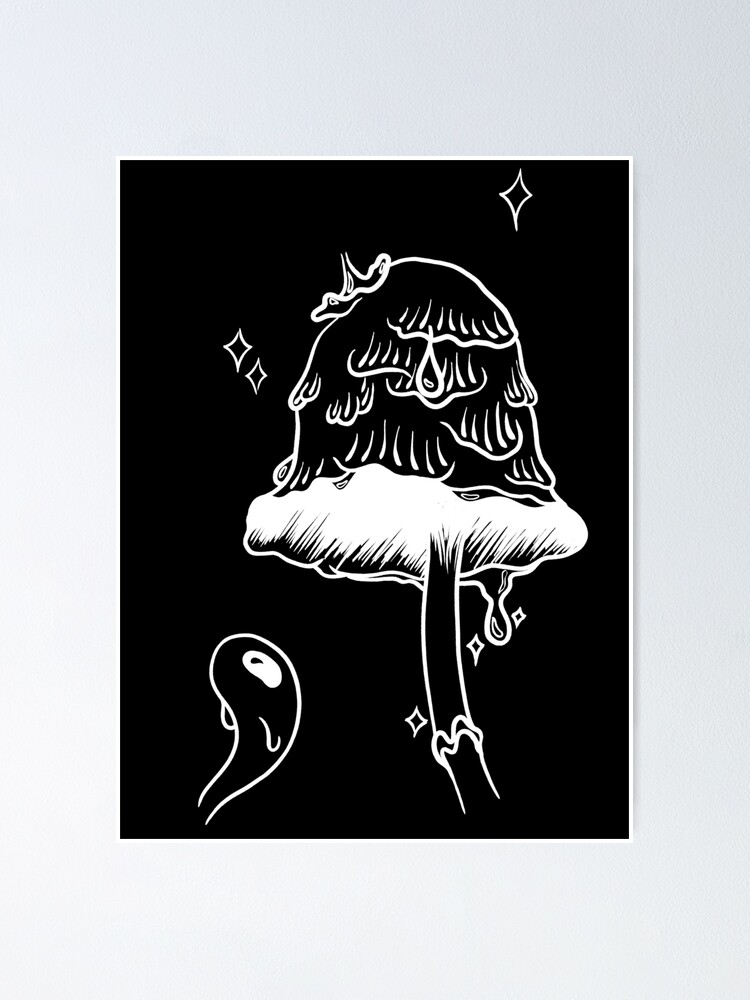 Mushroom Ghost White Version Poster For Sale By Spacehead Art Redbubble