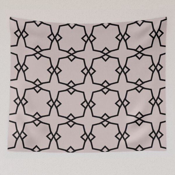 Aperçu de l'œuvre Pastel Pink and Black Tessellation Line Pattern 30 Pairs PPG 2022 Popular Color Just Gorgeous PPG1047-3 - Colour Trends - Shade - Hue créée et vendue par ColorOfTheYears.