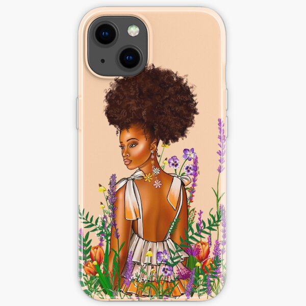Melanin Wildflower iPhone Soft Case