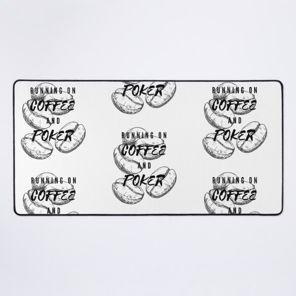 Item preview, Running On Coffee And Poker Funny Saying Beans Background designed and sold by LuckyKermit.