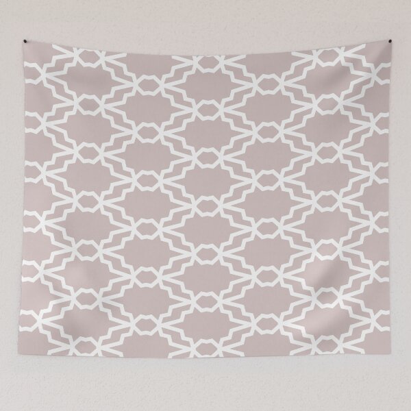 Aperçu de l'œuvre Pastel Pink and White Tessellation Line Pattern 35 Pairs PPG 2022 Popular Color Just Gorgeous PPG1047-3 - Colour Trends - Shade - Hue créée et vendue par ColorOfTheYears.