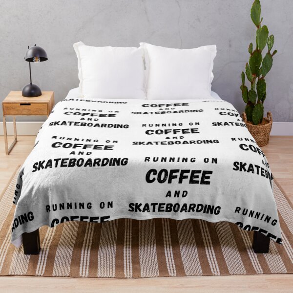 Item preview, Running On Coffee And Skateboarding Funny Saying designed and sold by LuckyKermit.